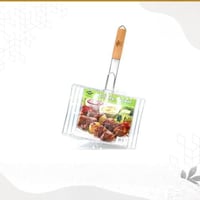 شواية ستيل 30*20سم بيد خشبيه