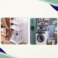 سلة غسيل + رف غسالة