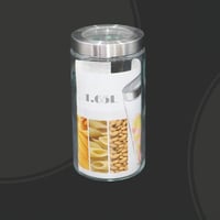 علبة زجاج بغطاء