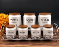 طقم علب بهارات 7 علب