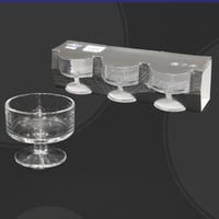 طقم كاسات ايسكريم زجاج 3 حبات