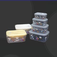 طقم علب بلاستيك مستطيله 4حبات