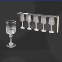 طقم كاسات ايسكريم زجاج 5 حبات