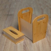 طقم حاوية قمامة و حامل مناديل