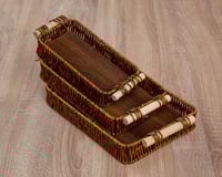 طقم طوفريات مستطيله 3 حبات بعدة الوان