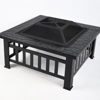 موقد حطب مربع