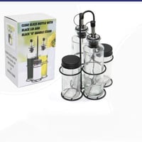 طقم ملاحة و علب زيت زجاج