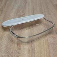 صينية فرن زجاج بغطاء 3لتر