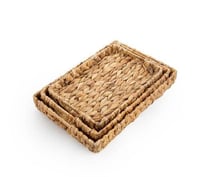 طقم صواني خوص 3 حبات مستطيلة