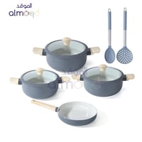 طقم قدور الموقد بسطح سيراميك غير لاصق