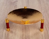 صحن تقديم ذهبي 19.5*8سم