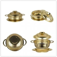 صحن تقديم ذهبي مشخل بعدة مقاسات