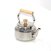 ابريق شاي ستيل بيد خشبيه