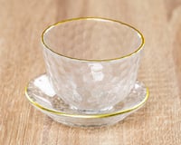 فنجال زجاج حبه واحده