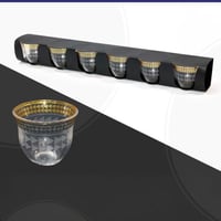 طقم فناجيل زجاج 6حبات