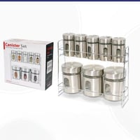 طقم علب بهارات 8 حبات وستاند