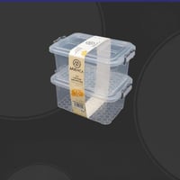 علب بلاستيك شفافه حبتين بسعة 1.7لتر