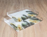 طقم صواني تقديم اكريلك (حبتين)