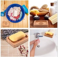 قاعدة صابون خشبية