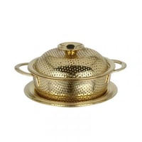 صحن تقديم ذهبي مشخل بعدة مقاسات