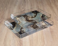 طقم صواني اكريلك (حبتين)