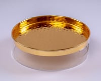 صحن تقديم بقاعدة اكريلك شفافة