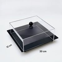 صينية تقديم بغطاء اكريليك