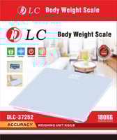 ميزان زجاج حتى 180كيلو ( دي ال سي)