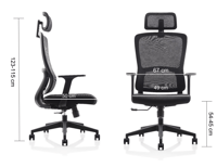 SPEAR CHAIR 1DARMREST CLASS3GL BLACK SC-344