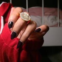 خواتم نسائيه فضه من الصدف الافريقي الطبيعي