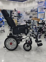 كرسي كهربائي ضهر طويل مع رافع أرجل مقاس 22 انش