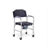 كرسي حمام متحرك بعجلات بمقعد حرف (U) Dorra JL8802L