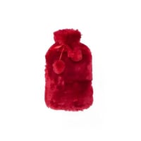 قربة ماء بغطاء من الفرو الناعم 2 لتر