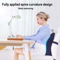 وسادة دعم للظهر ميموري فوم من ماى ريست لون ازرق -...