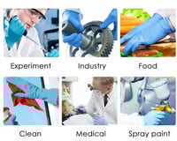 قفازات فحص لاتكس بدون بودرة - بوكس به 100 حبه - مق...