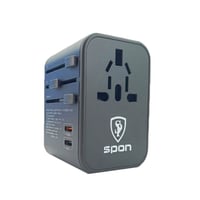 شاحن السفر العالمي القوي بخمسة مخارج وقوة 35 واط