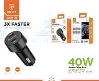 شاحن سيارة بمنفذين PD 2 بقوة 40 واط