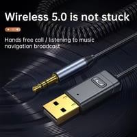 جهاز استقبال بلوتوث للسيارة محول صوت لاسلكي من يوج...