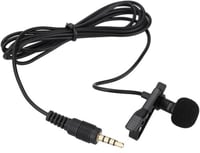 مكثف ميكروفون صغير محمول مع سلك بطول 1.5 متر ومشبك...