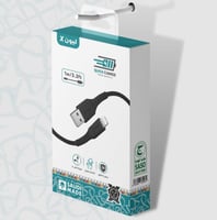 كيبل شحن ايفون قماش متين من LION-X بطول متر واحد