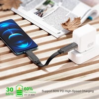 كيبل شحن 4 في 1 بقدرة 60 واط الحل الكامل لشحن ونقل...