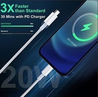 كيبل تايب سي تايب سي لأندرويد ولايفون 15 PD بطول م...