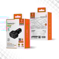 شاحن سيارة سريع PD 60W بمنفذين USB-C