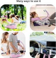 وسادة الرقبة القابلة للدوران مع حامل الهاتف المحمو...