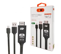 كيبل HD للشاشة لجوالات الايفون بطول 2 متر قماش الم...