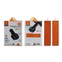 شاحن سيارة بمنفذين PD وUSB بقوة 48 واط