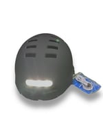 خوذة مع لمبات امامي وخلفي لون اسود