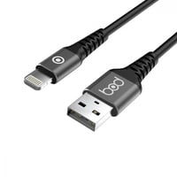 سلك ايفون 120 سم جلد أسود ماركة بود bod