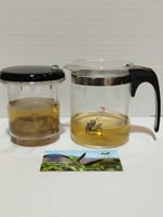 كوب زجاج سادة (350مل) ومصفاة | Glass cup with filt...