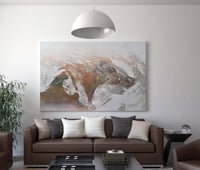 لوحة الثلج-لوحات خيل-فن تجريدي.